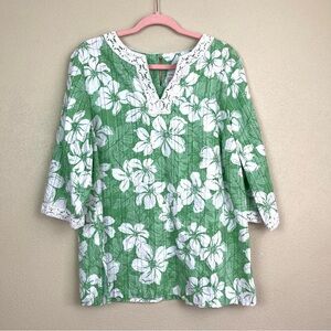 Alfred Dunner Swiss Dot Blouse Size 18W